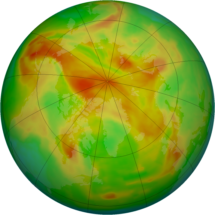 Arctic ozone map for 05 May 2012